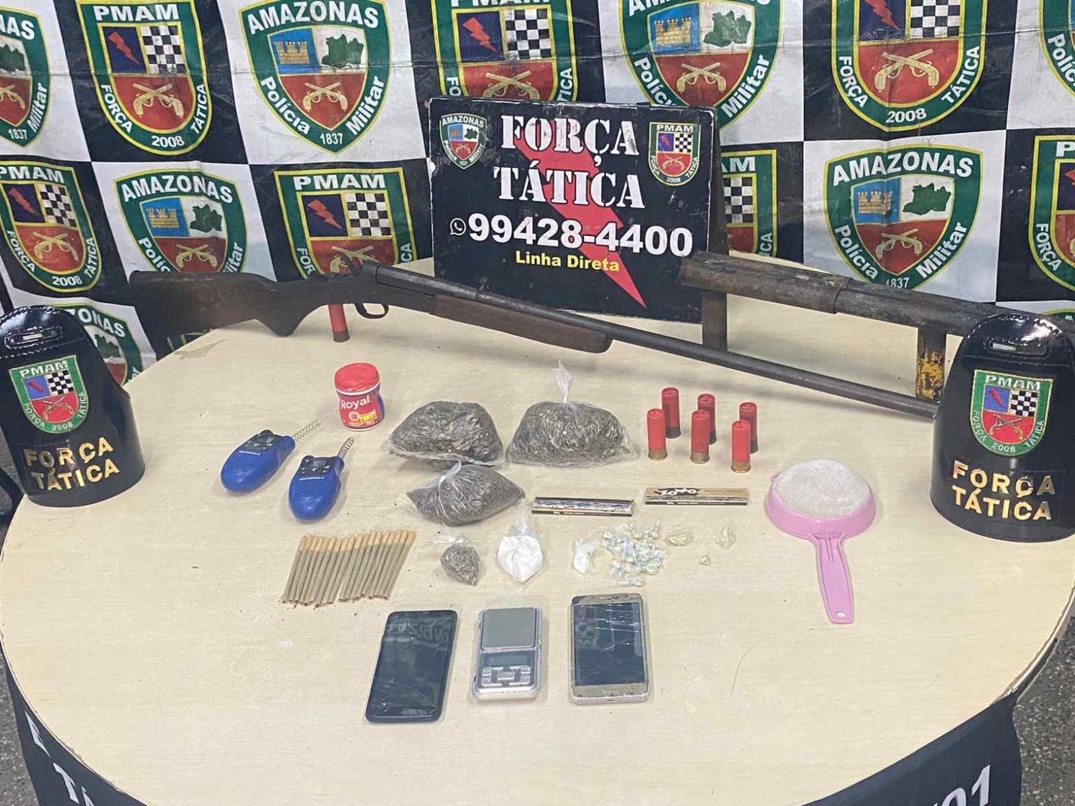 Polícia do AM apreende armas e prende dois homens na zona Leste
