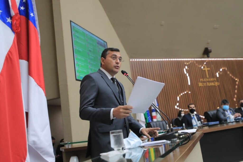 Governador Wilson Lima discursa na Aleam e faz balanço de gestão