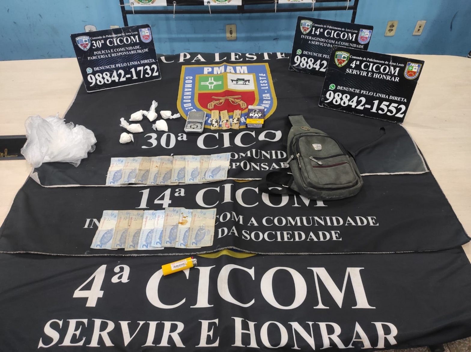 “Casal do crime” é preso com arma, munições e drogas em Manaus