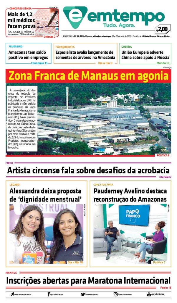 EMTEMPO SAB E DOM 2 E 3 ABR 2022