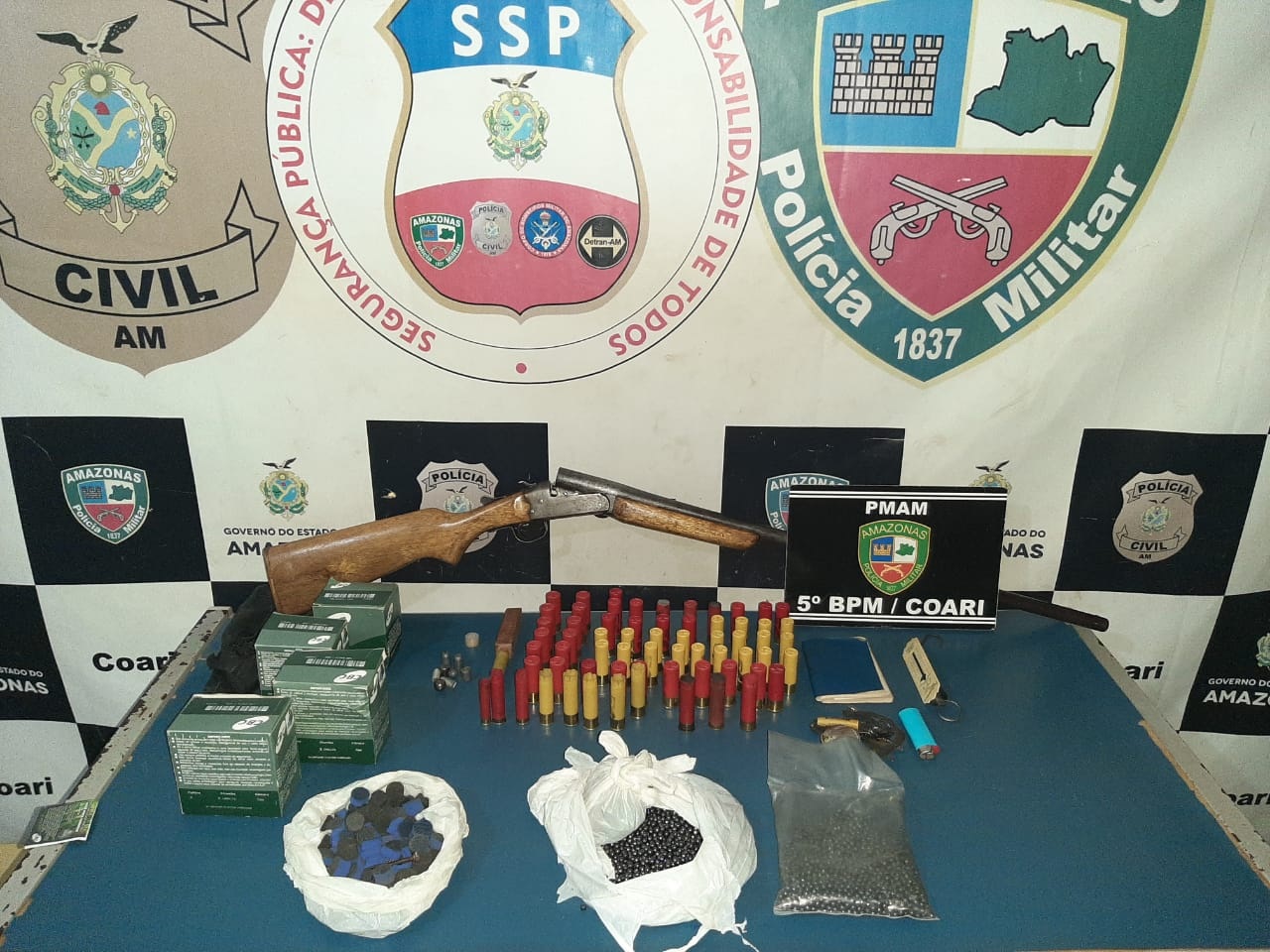 Homem é preso com arma de fogo e munições no AM