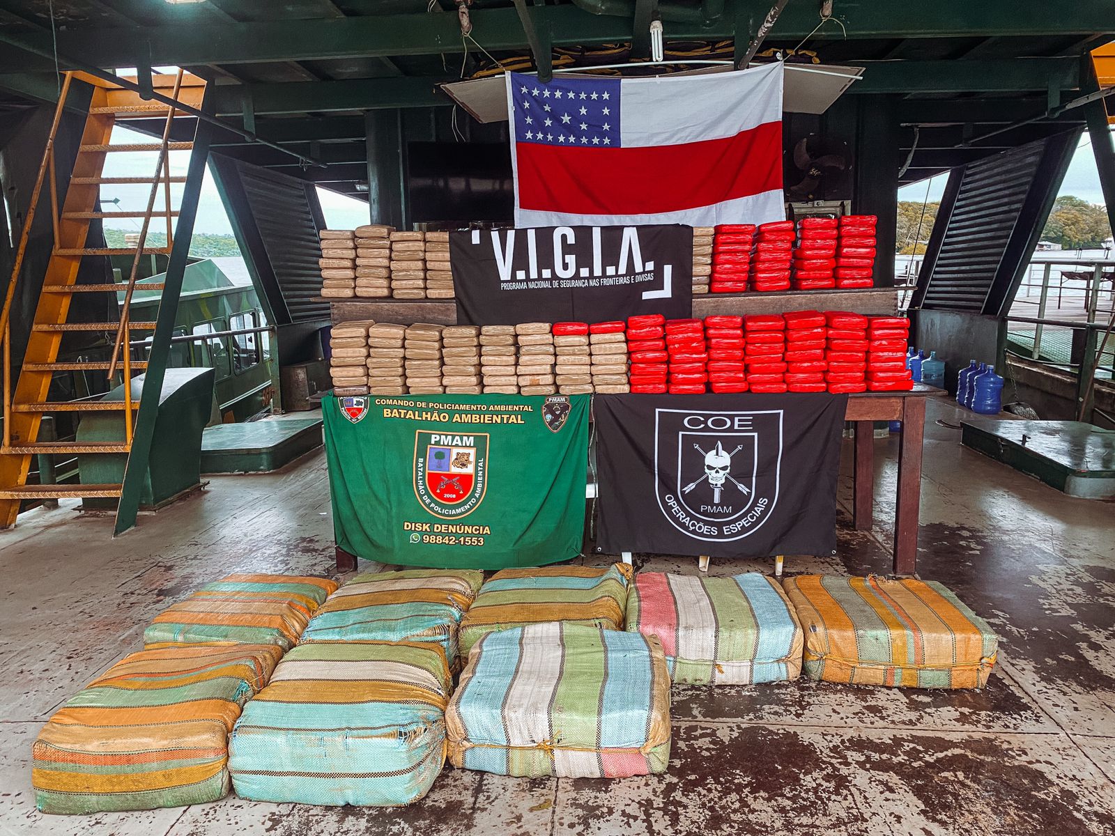 600 kg de skunk são aprendidos durante operação no AM