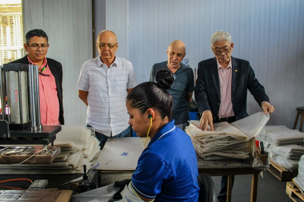 visita em empresa de reciclagem