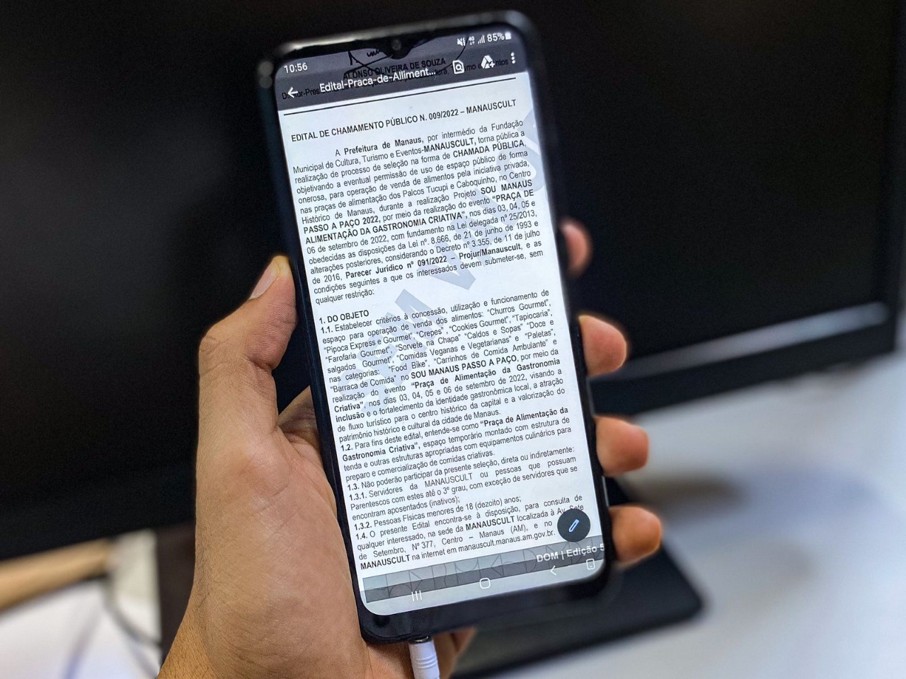 Prefeitura lança edital para vendas de alimentos no Festival “Sou Manaus Passo a Paço 2022”
