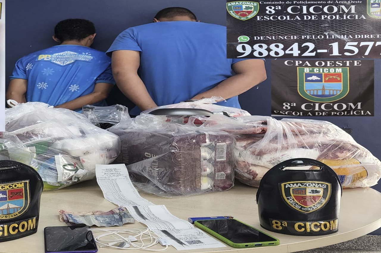 Homens são presos após aplicarem golpe do Pix em supermercado de Manaus