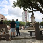 Letreiro de Manaus no entorno do Teatro Amazonas