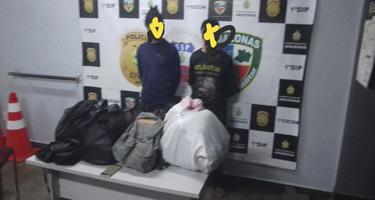 ‘Carneirinhos’ são presos pela PM após assaltarem ônibus em Manaus