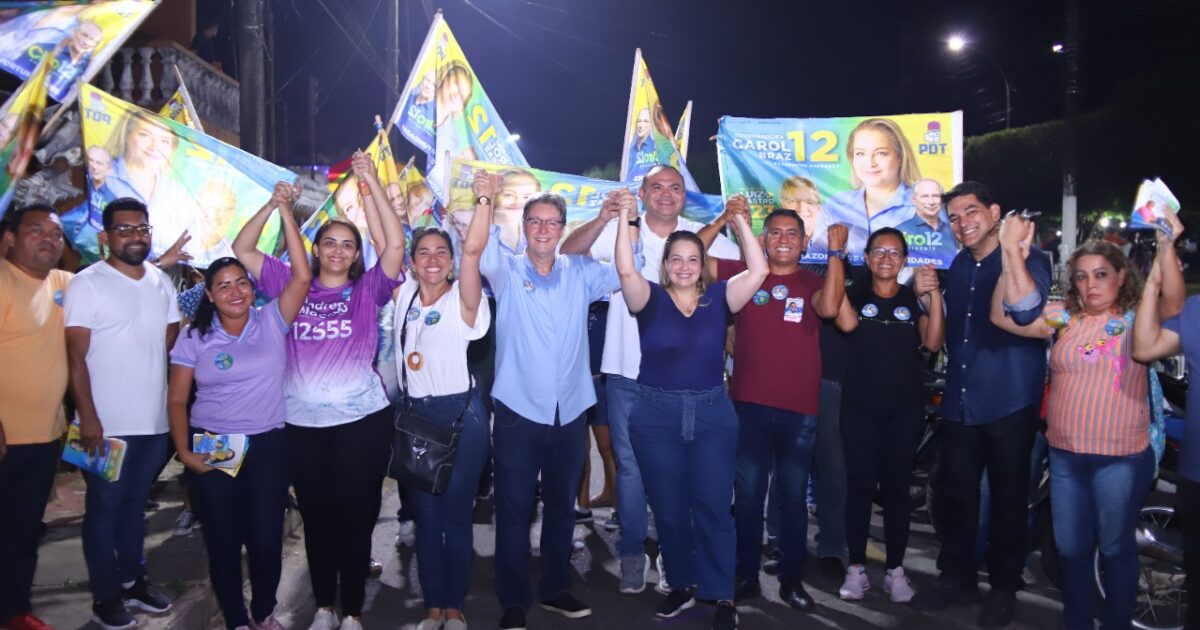 Carol Braz participa de carreata e ‘bandeiraços’ em Manacapuru