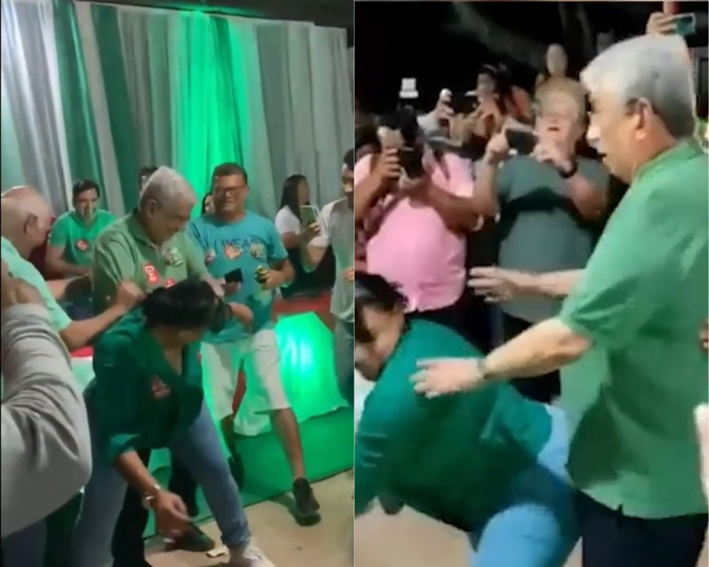 Vídeo: eleitora surpreende ex-senador Garibaldi Alves Filho com “sarrada”,  no RN