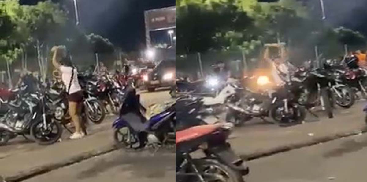 Domingo Espetacular: Homem perde controle e joga moto dentro de