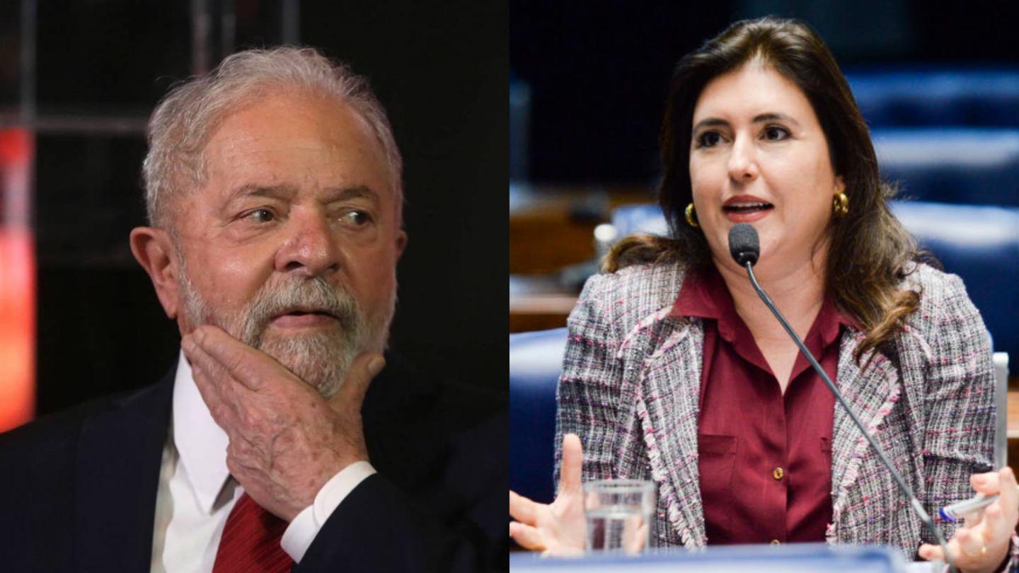 Lula e Simone Tebet pedem ao TSE retirada de propaganda partidária com Michelle Bolsonaro