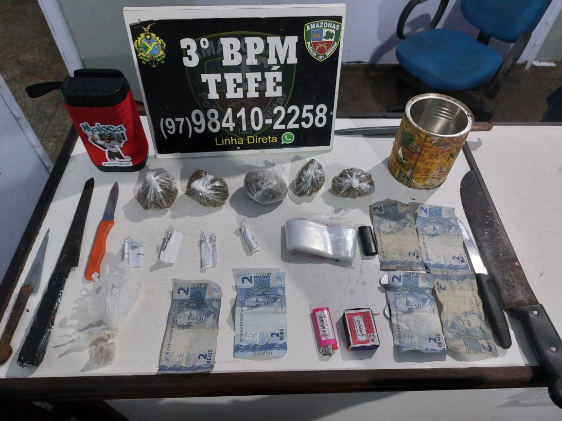 Vídeo: criminosos são presos em flagrante vendendo drogas em Tefé (AM)