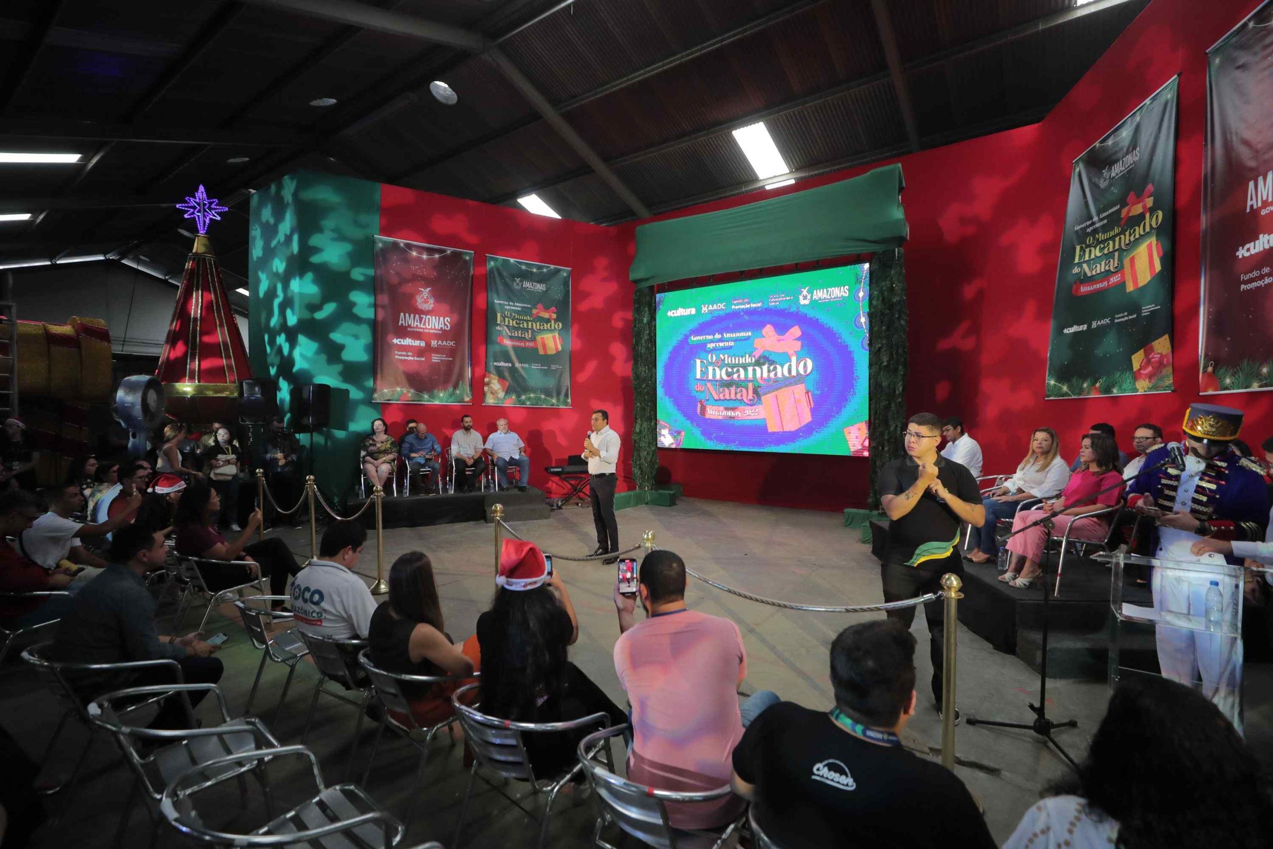 Do lançamento do programa natalino “O mundo encantado do Natal” governador Wilson Lima destaca impactos socias e econômicos da programação