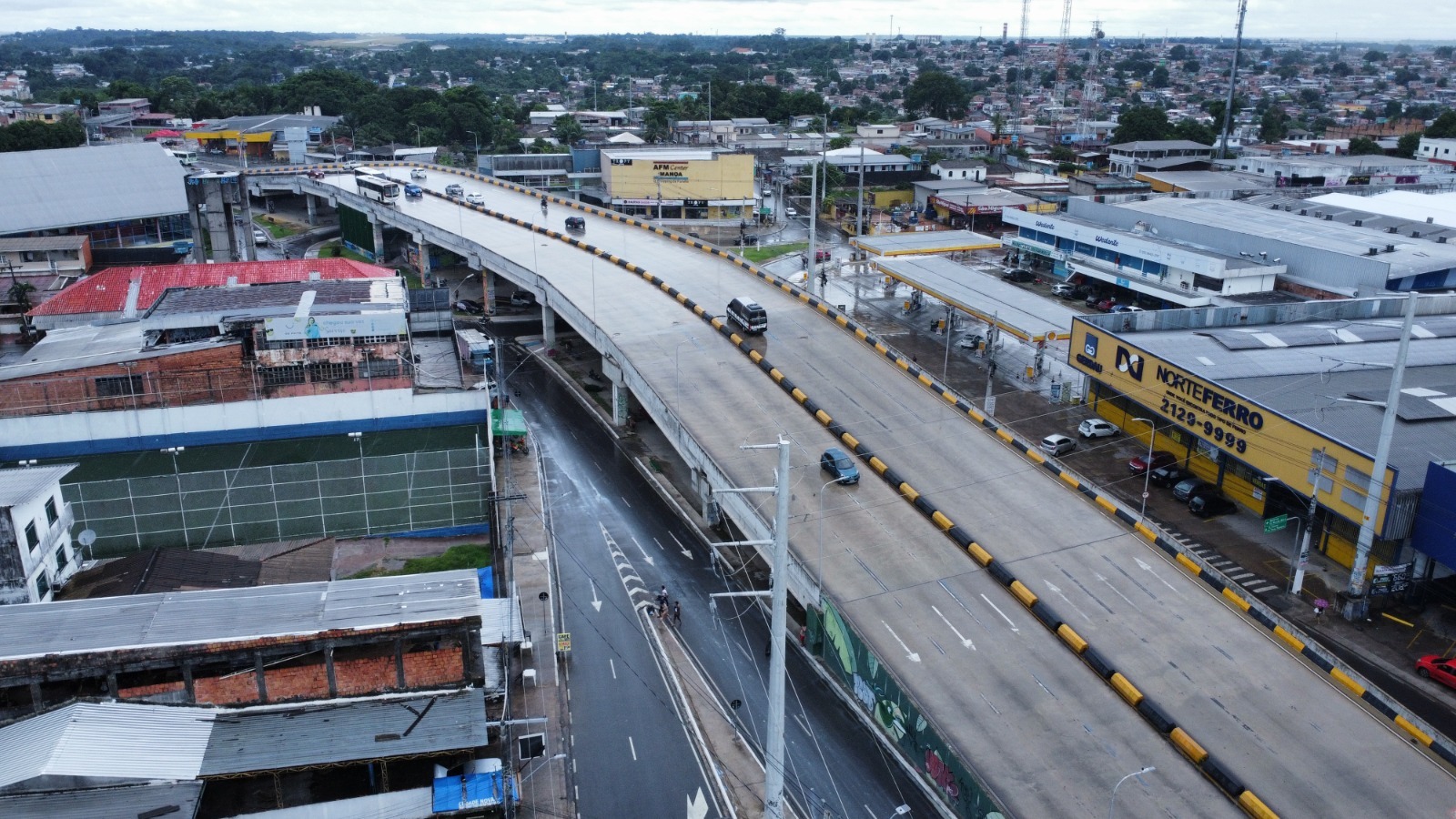 Viaduto do Manoa será parcialmente interditado para obra de manutenção em Manaus