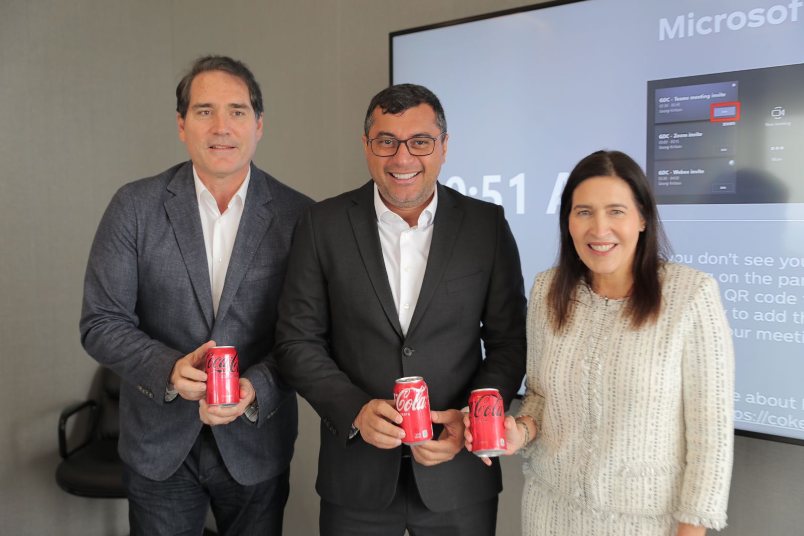 Wilson Lima convida Coca-Cola a renovar parceria para o desenvolvimento sustentável