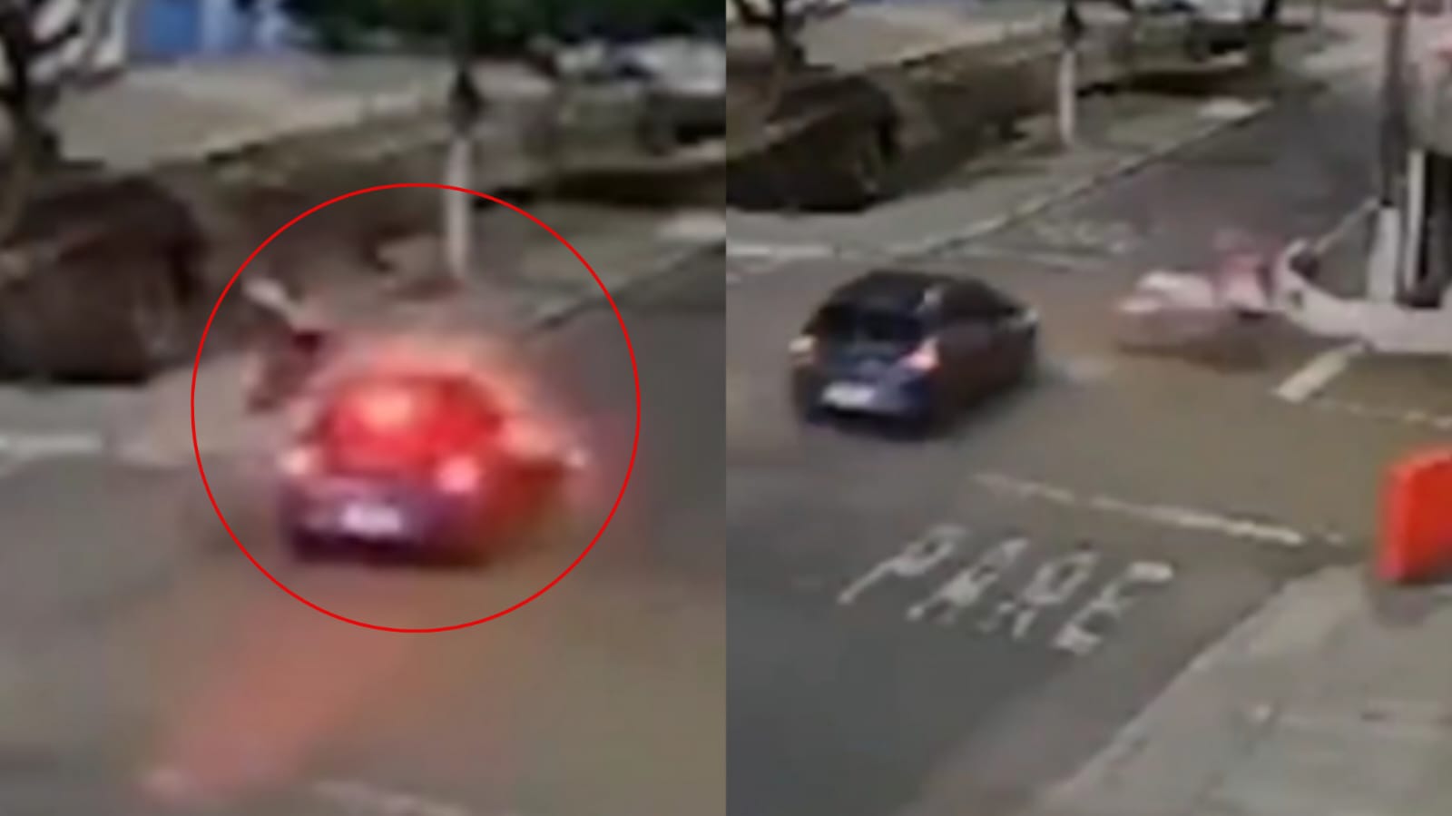 Casal é arremessado para dentro de igarapé após colisão com carro no bairro Alvorada