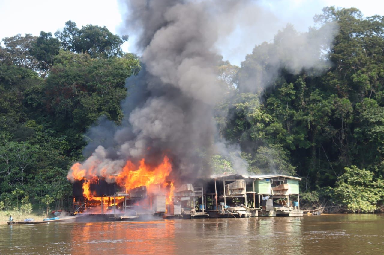 Operação Curaretinga IV apreende 11 dragas na região da tríplice fronteira