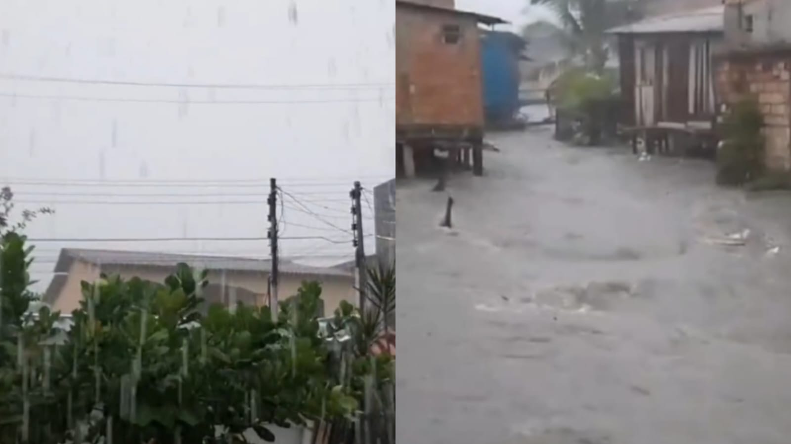 Temporal causa alagações em vários bairros em Manaus; veja vídeo