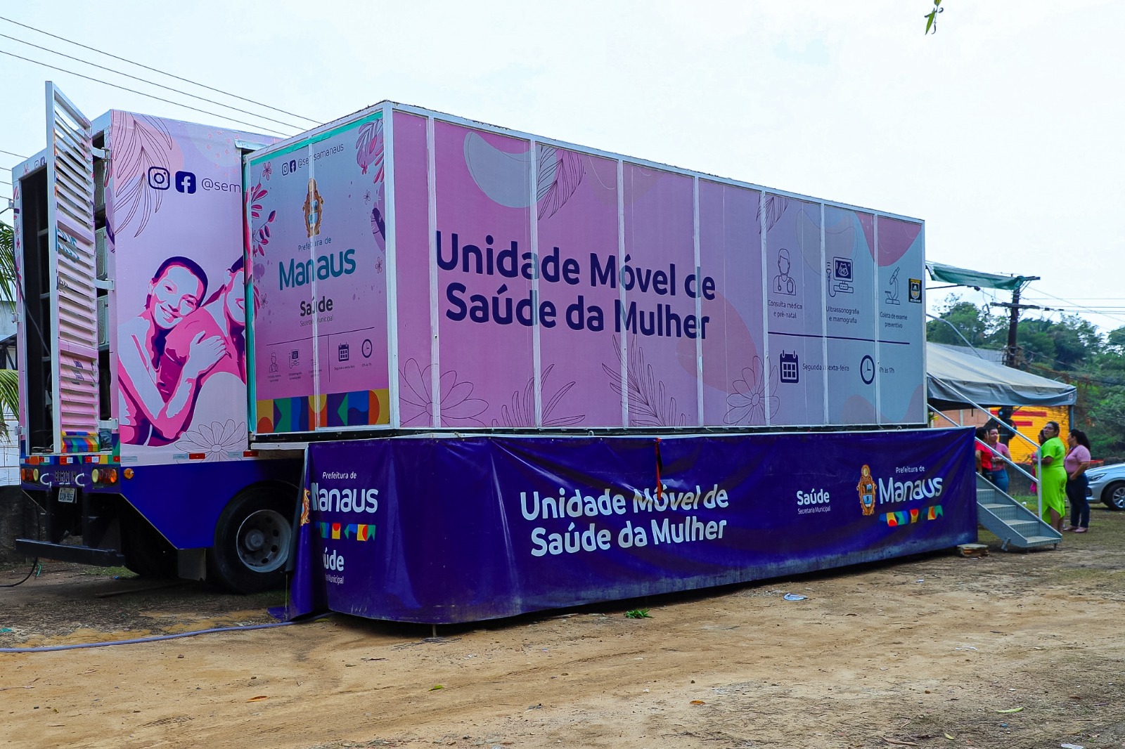 ‘Carretas da Mulher’ atendem os bairros Tancredo Neves e Santo Antônio nesta quarta