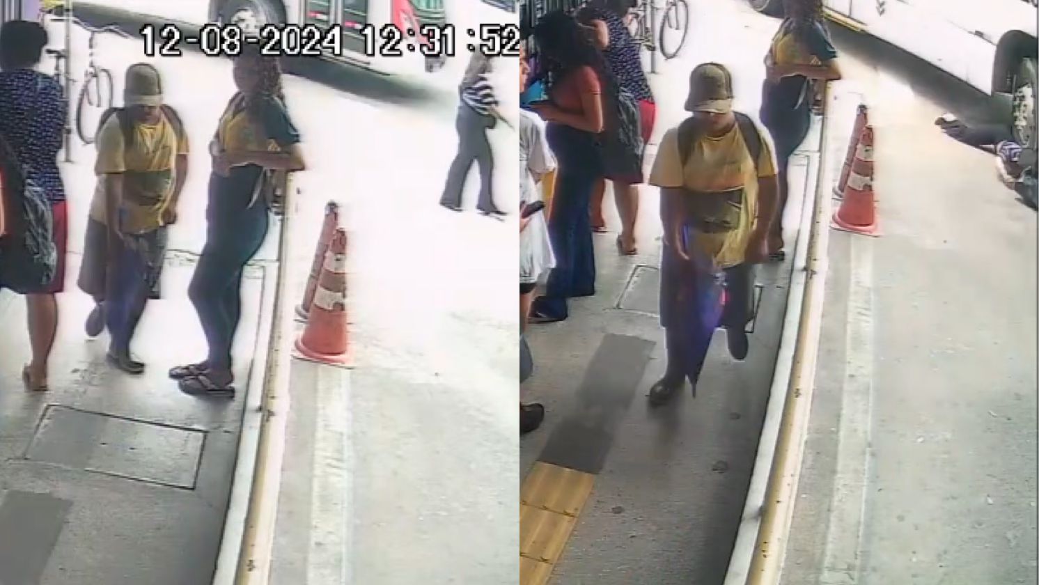 VÍDEO: mulher é atropelada e tem perna esmagada por ônibus no T2 em Manaus