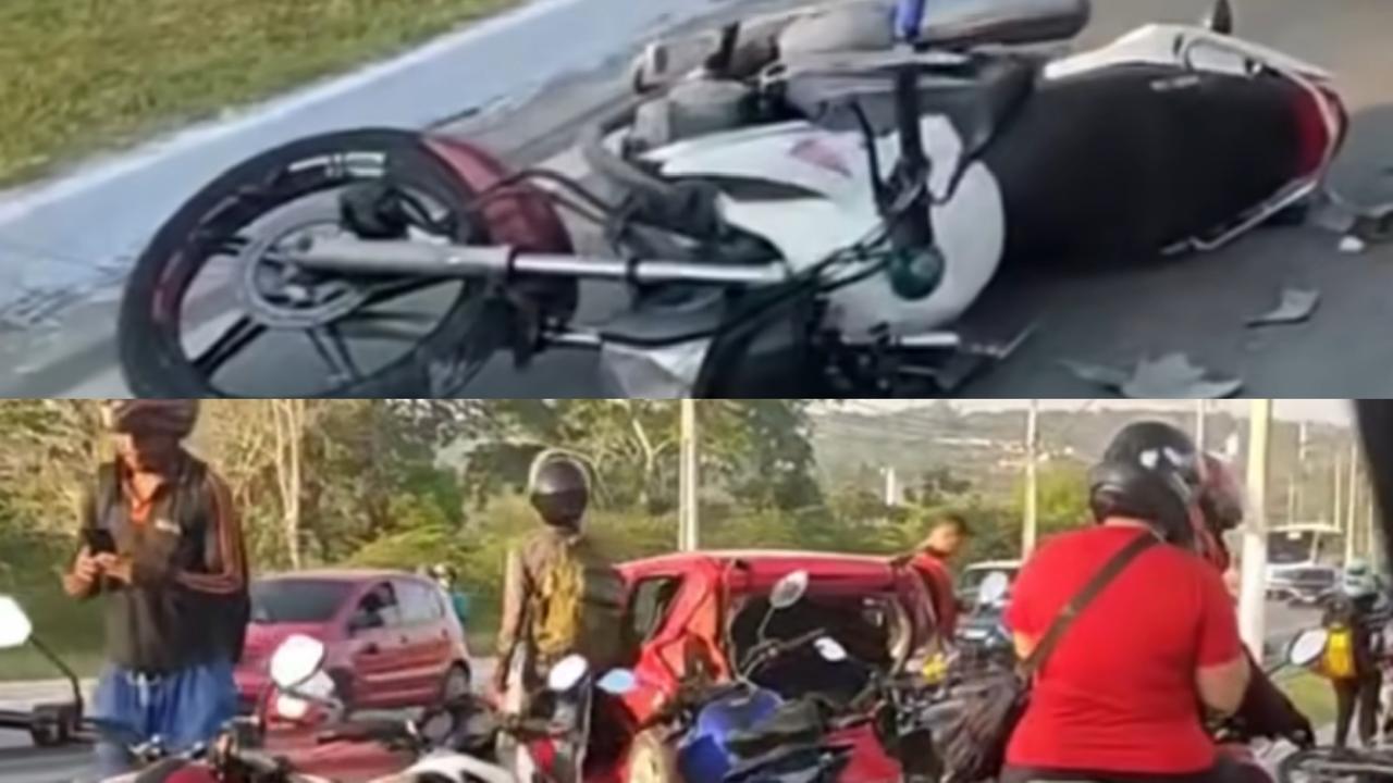 Militar do Exército morre após moto derrapar em avenida de Manaus; VÍDEO