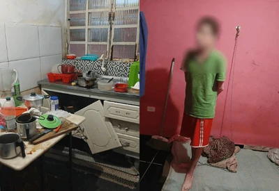 Mother arrested for leaving her disabled son tied with chains in the bedroom