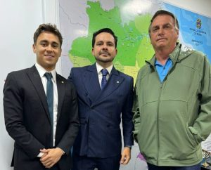 Nikolas Ferreira e Jair Bolsonaro foram apoiadores da candidatura do Capitão Alberto Neto