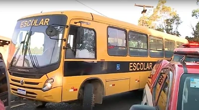 Ten children were injured after falling from a bus window