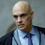 Ministro Alexandre de Moraes durante sessão no Supremo Tribunal Federal