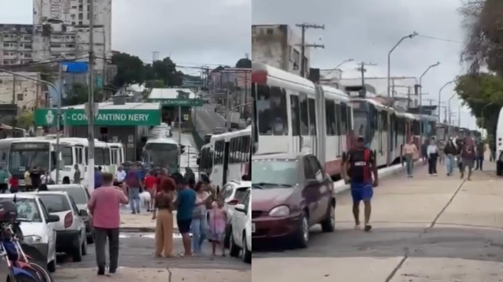 Greve de ônibus dura minutos após solicitação ser atendida, em Manaus