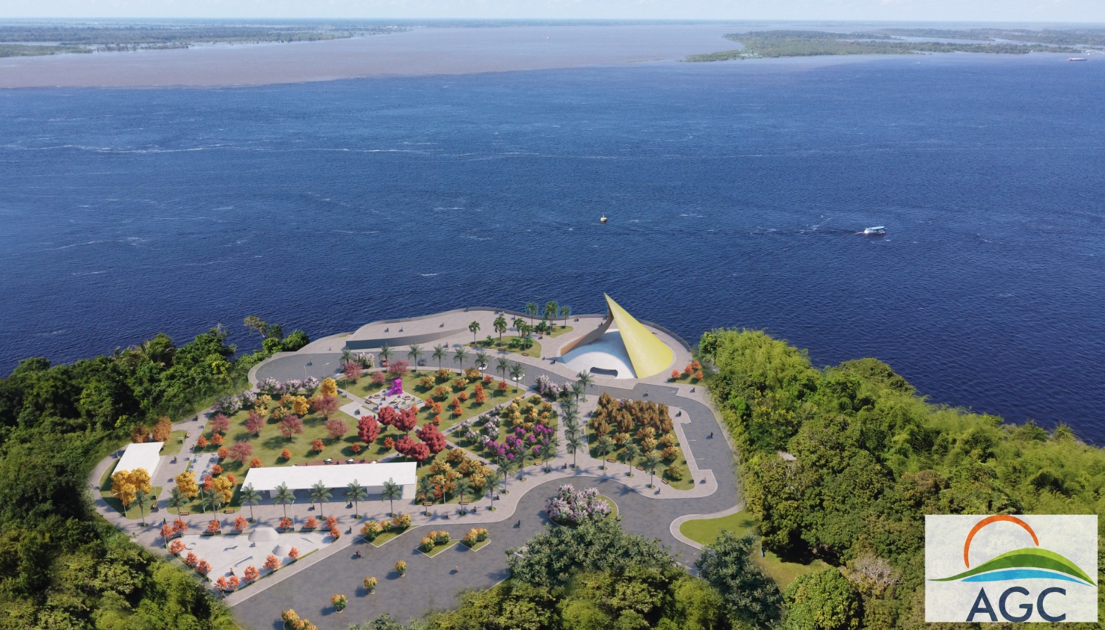 Obras do Parque Encontro das Águas em Manaus (Foto: Divulgação)
