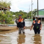 Entrega de ajuda humanitária em município afetado pela cheia no Amazonas (Foto: Divulgação)
