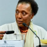 Ministra Vera Lúcia, do TSE, em pronunciamento durante evento oficial