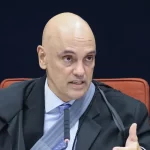 Ministro Alexandre de Moraes durante audiência com Aldo Rebelo no STF