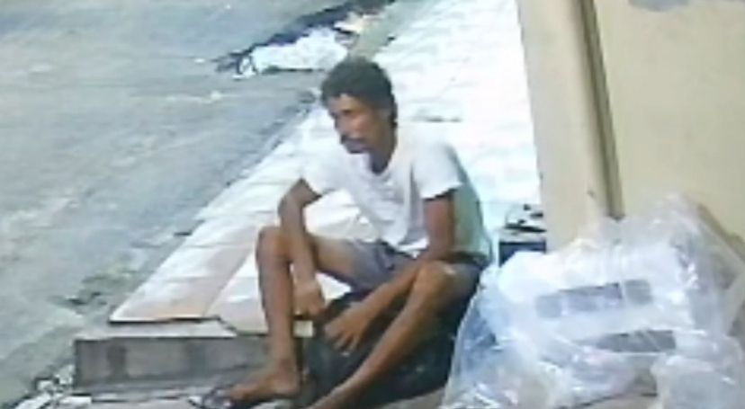 Imagem de suspeito de furto de hidrômetro no bairro Coroado, em Manaus
