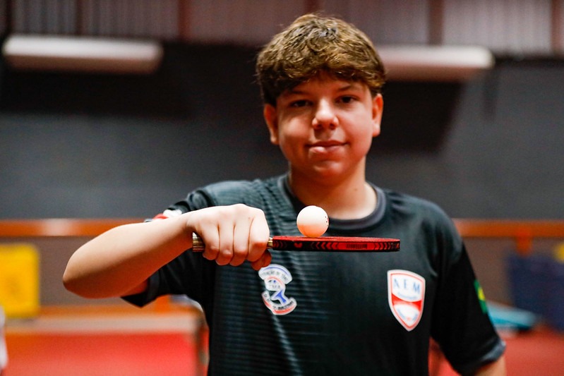 Argemiro Mory é jovem atleta do tênis de mesa do Amazonas