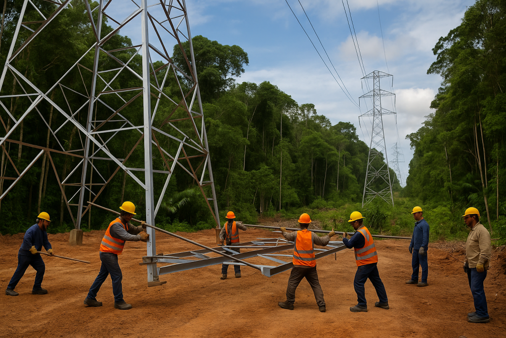 Construção de linhão levará energia do sistema nacional à Roraima (Foto: IA)