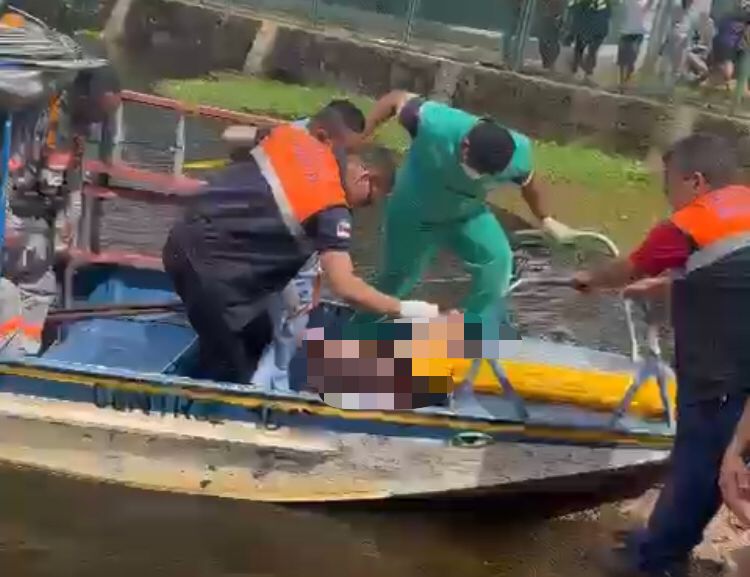 Área de mata na comunidade Mirauá, em Manaquiri, onde homem foi atingido por raio durante temporal