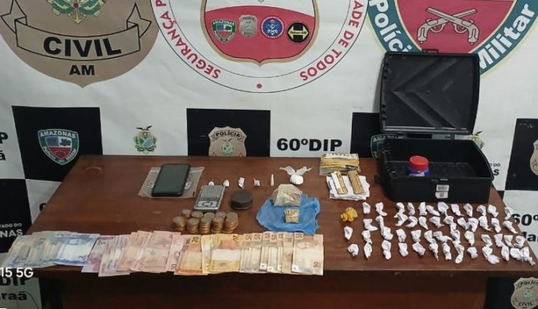 Dois homens presos por tráfico de drogas com cocaína e skunk em Maraã, Amazonas