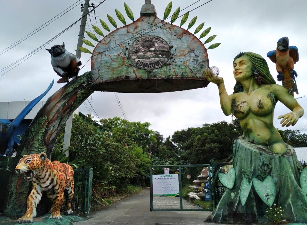 Entrada do Parque Estadual Sumaúma, na zona Norte de Manaus, durante vistoria técnica