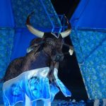 Apresentação do Boi Brilhante durante o Festival Folclórico do Amazonas 2025