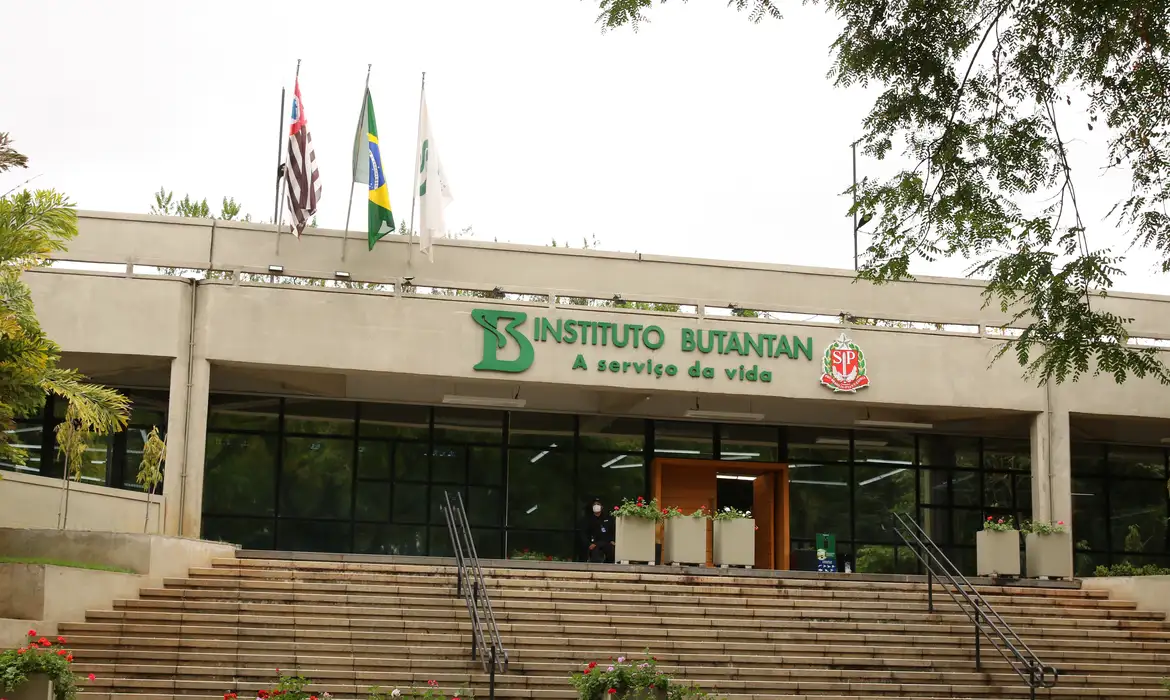 Frasco da vacina contra gripe aviária desenvolvida pelo Instituto Butantan
