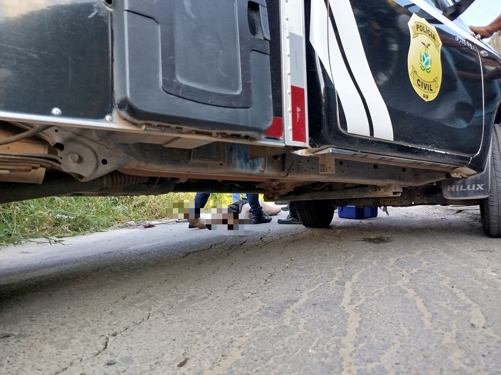 Local onde homens baleados foram encontrados após sequestro na zona Norte de Manaus