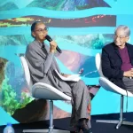 Ministra Marina Silva durante discurso sobre licenciamento ambiental no Rio de Janeiro