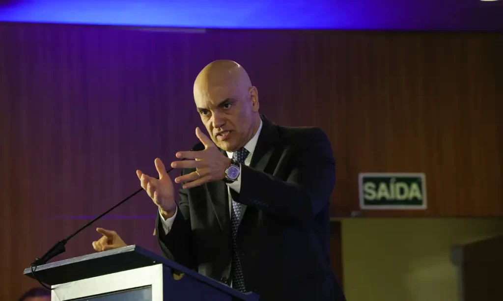 Coronel Marcelo Câmara durante interrogatório por videoconferência no STF