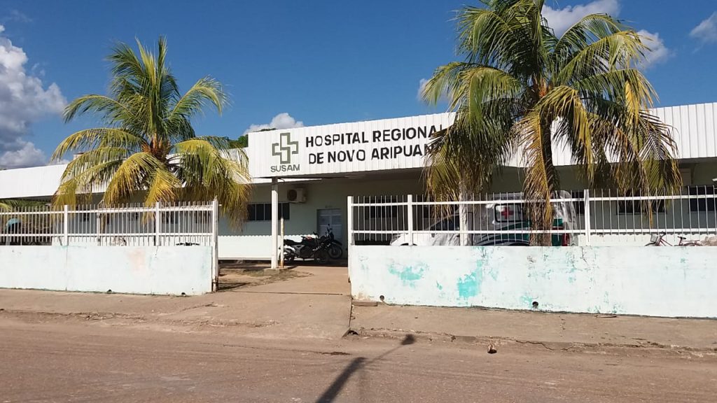 Hospital Regional de Novo Aripuanã, onde ocorreu a morte da paciente
