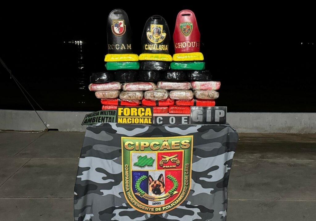 Drogas apreendidas em barcos que navegam na Amazônia 