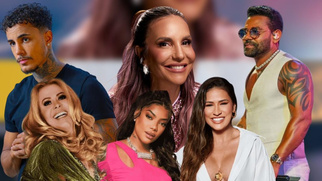 Palco principal do Sou Manaus 2025 durante show com grande público no Centro Histórico