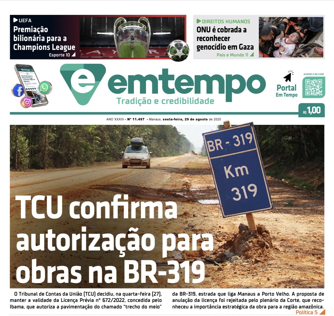 Jornal Em Tempo – sexta-feira, 29 de agosto de 2025