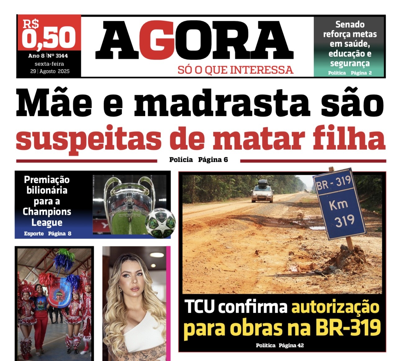 Jornal AGORA – sexta-feira, 29 de agosto de 2025
